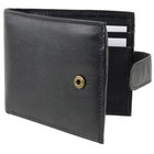 Mens Gents Quality Black Soft Nappa Leather Tri-Fold Wallet by Oakridge 14 Cr...