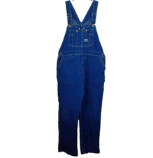 Big Smith Carpenter Bib Overalls Men  Blue Denim Straight Leg Work 40x29.5