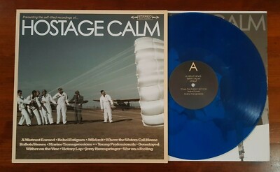 Hostage Calm LP EXCELLENT Ltd BLUE Vinyl Run For Cover INNER 50 Copies