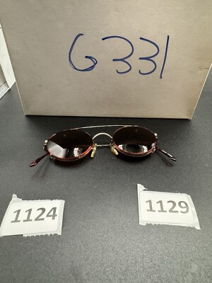 Vintage Revolution Eyeglass Frame Clip On Sunglasses Re031 Round Aviator Red 45m