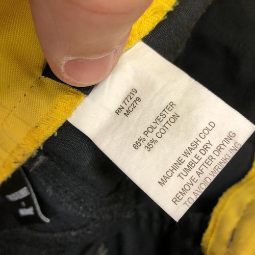 McDonald’s Timeless Elements Uniform Pants Womens 6 30 Black Yellow Retro - Picture 12 of 13