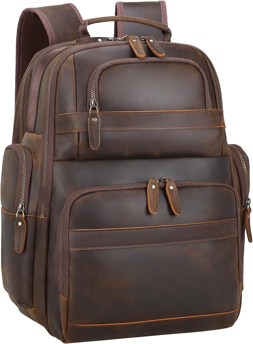 Full grain cowhide leather backpack Vagarant Traveler Full Grain Cowhide Leather Backpack LK03  main image 3