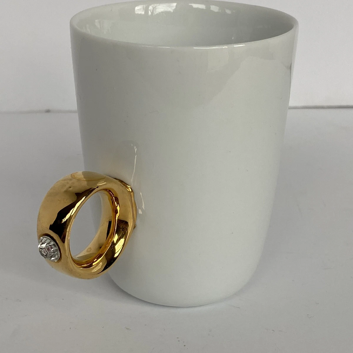 Coffee Mug 2 Carat Cup Solitaire Diamond Ring Fred And Friends 2006 Gold  Crystal | eBay