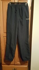 Women's REEBOK Classic Navy Jogging/Track Pants Zippered Ankles Size Small A3