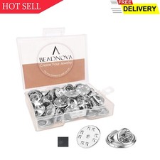 BEADNOVA 50PCS Butterfly Clutch Metal Pin Backs Pin Backings for Lapel Pins Pi..