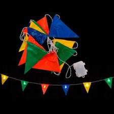 Bandiere Accendi Bunting - Bandiere LED Celebrazioni Festa Multicolore Lunghezza 5 m