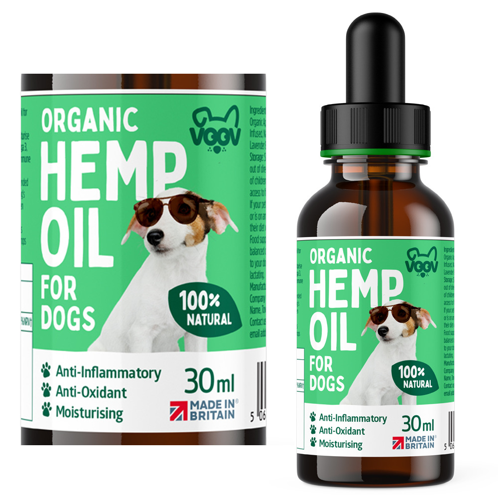 VOOV Organic Dog Hemp Oil Calming & Support Supplement Hemp Oil For Dogs 50000mg