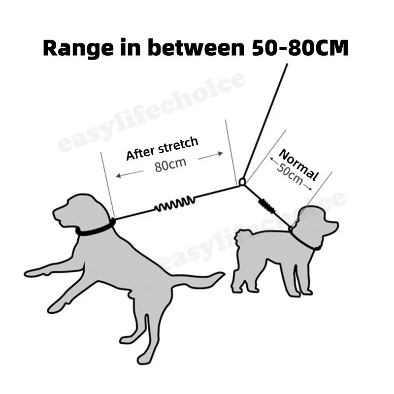 Pet Dual Leash Double Walking Lead Dog Coupler Twin Elastic Two Dogs Splitter - image 2 of 4