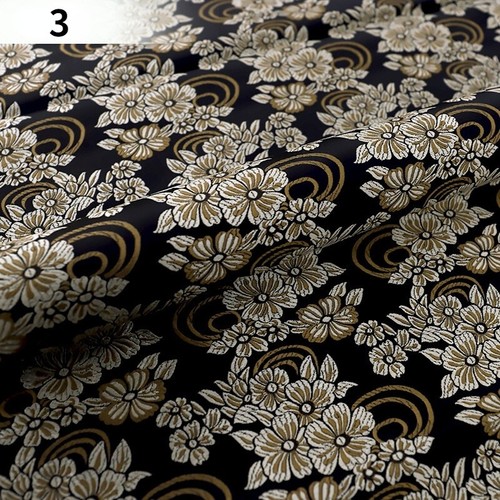 Faux Silk Satin Fabric Craft Brocade Damask Embroidery Floral Retro 75*100cm DIY - Picture 4 of 24