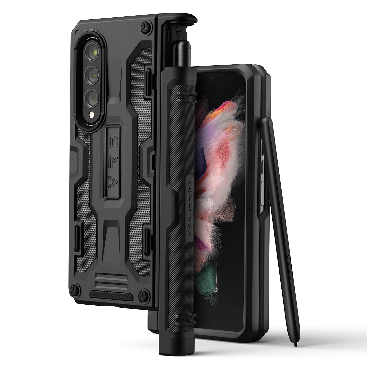 For Samsung Galaxy Z Fold 3 Case [Terra Guard] Semi-Auto Hinge 