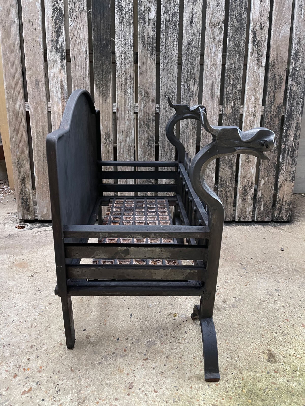 Rare Antique Vintage cast iron fire grate eBay