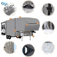 Waterproof 5TH Wheel RV Motorhome Camper Storage Cover 26'-41' FT with Zipper
