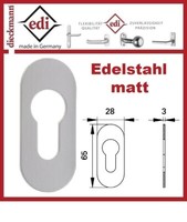 Edi SchlüSselrosette Kleberosette Edelstahl Matt Est SchildstäRke 3 Mm Pz Oval