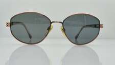 Vintage Anne Klein Brown Metal Oval Sunglasses FRAMES ONLY Italy