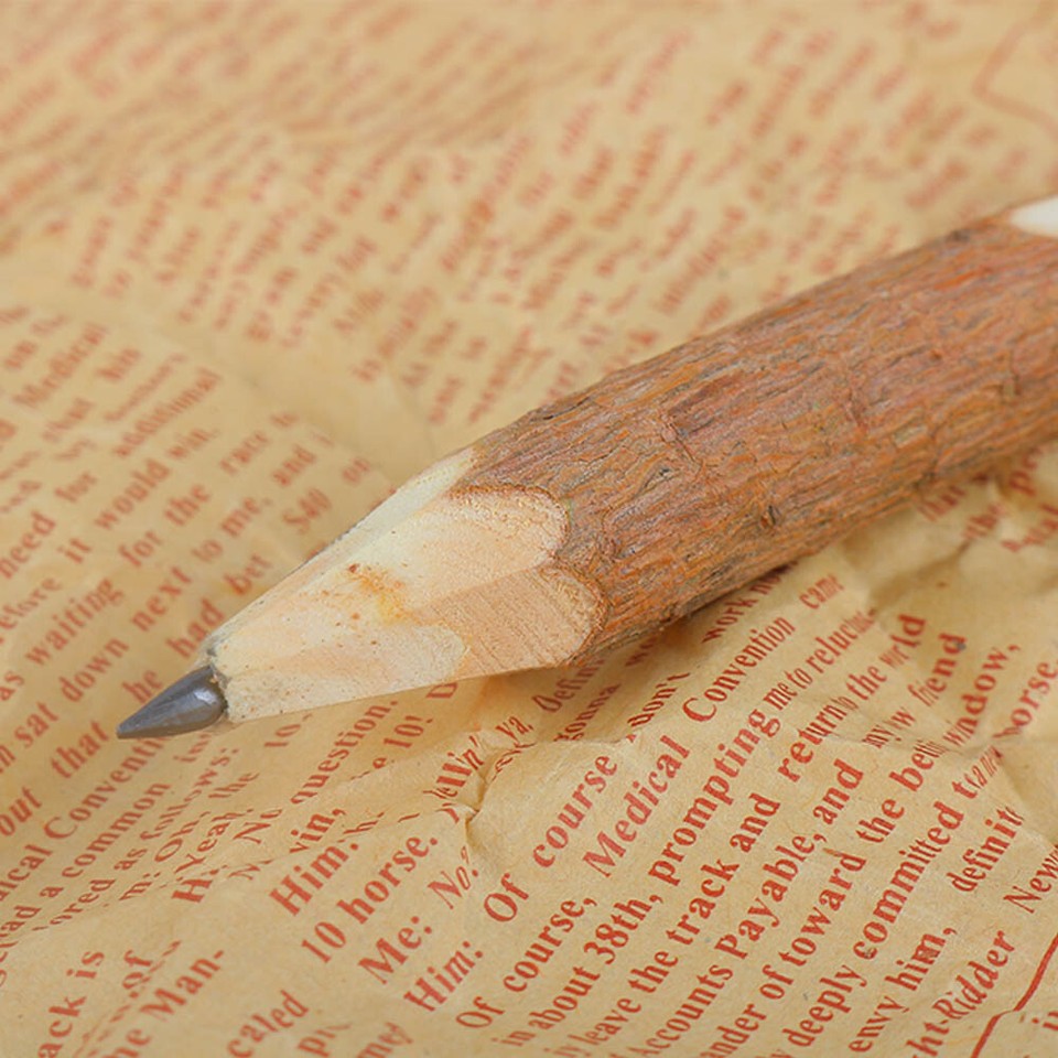 Stationery Art Work Graphite Wooden Pencil Branch and Twig Writing Tool ...