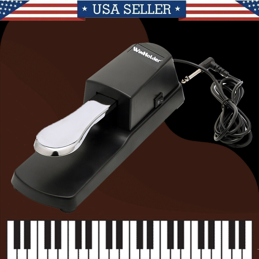 Sustain Foot Pedal w/ Polarity Switch for Electronic Yamaha Casio Piano