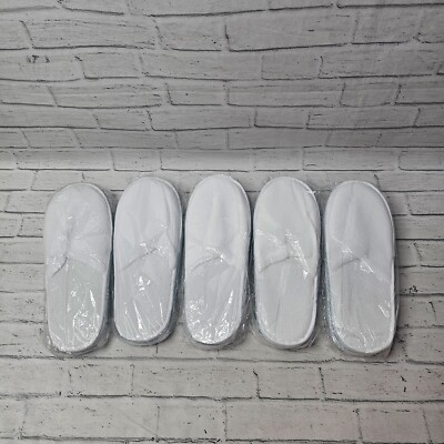 Echoapple 5 Paar Deluxe Spa Hausschuhe geschlossene Zehe Gast Hotel Reise UK 7,5-10