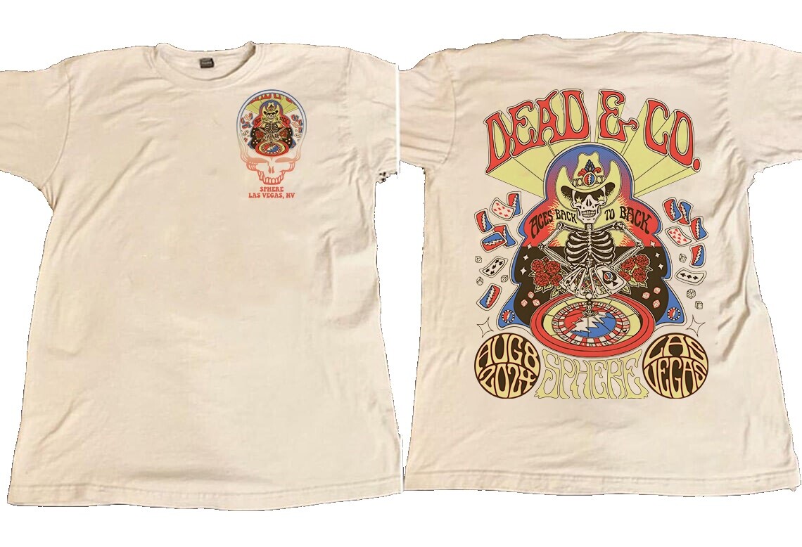 T-shirt Dead And Company Golden Gate Park 25 - Réédition, Blanc, Taille Personalisable