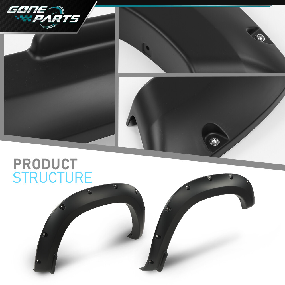 4pcs Front & Rear Fender Flares Pocket Bolt Rivet Fit For 2019-2021 Ram 1500