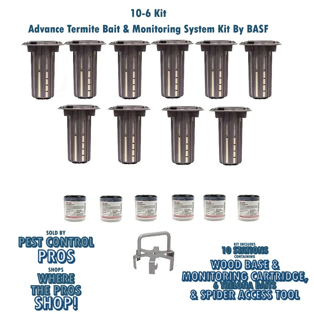 Advance Termite Control Monitoring System 10 stations 6 Trelona 1 Spider Tool