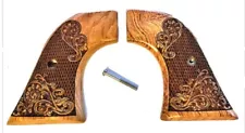 Fits Ruger Wrangler Grips ~ .22 Model ~ Rosewood Carved Scroll Gentleman,