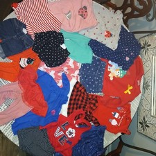 VINTAGE BABY CLOTHES LOT OF 17 PCS DISNEY A VERY NICE COLORFUL LOT OF CLOTHES