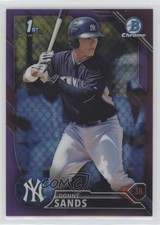 2016 Bowman Chrome Prospects Purple Refractor 195/250 Donny Sands #BCP173 7m3