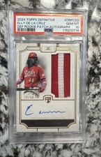 2024 Topps Definitive Rookie Patch Autographs Elly De La Cruz /50 PSA 10!