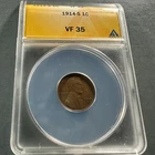 1914-S 1C Lincoln Cent, ANACS VF35 (86952)