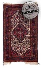 Teppich Hamadan Design Orientteppich refurbished handgek. Wolle 165x102 rostrot