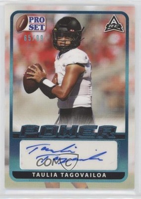 2021 Leaf Pro Set Power Platinum Spectrum Foil 65/99 Taulia Tagovailoa Auto m5e