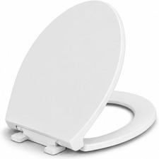 Elongated Toilet Seat, 18.5 Soft/Slow Close Oval Oblong Toilet Seat for Elong