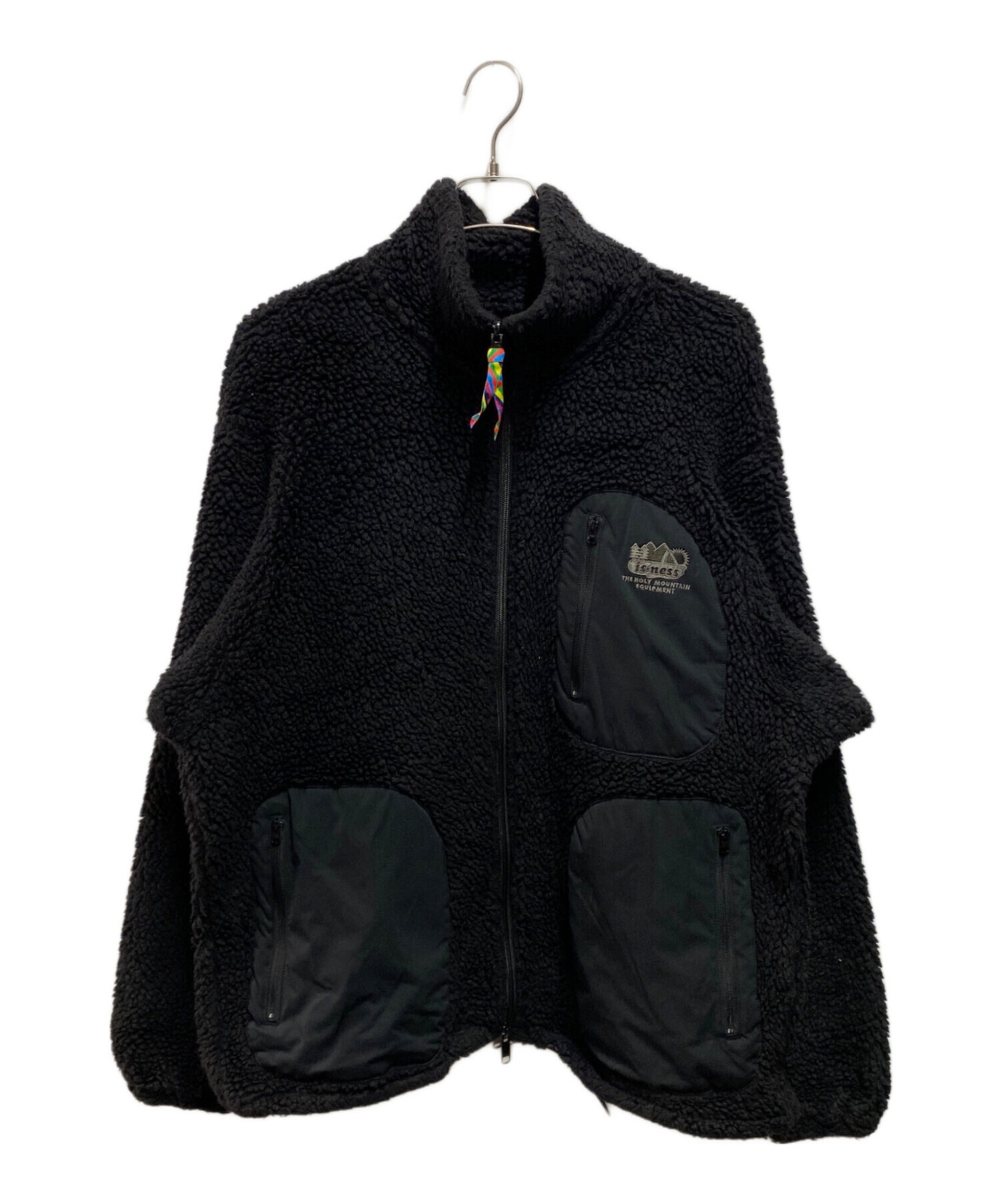 is-ness THE HOLY - MOUNTAIN FLEECE JACKET Size: M(46) Black Men 