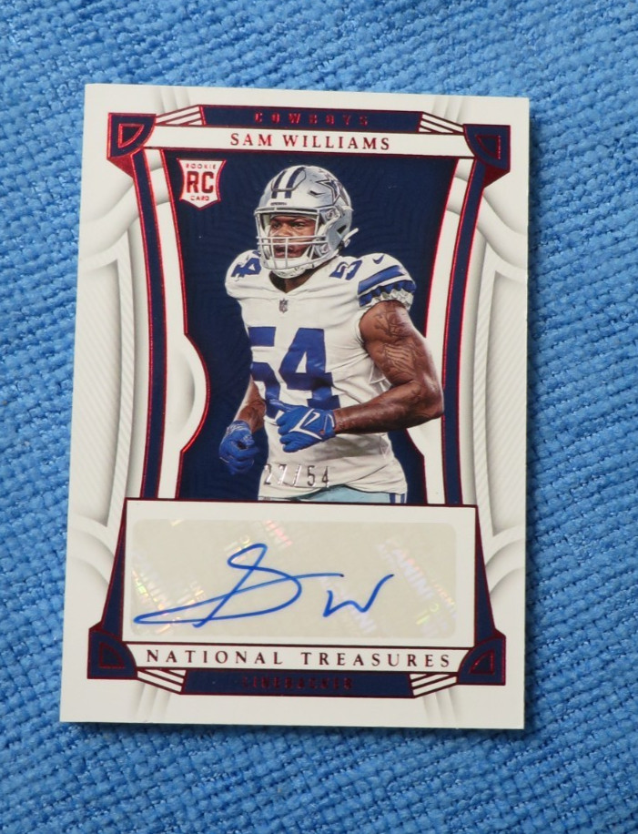 Sam Williams Panini National Treasures #122 Autograph