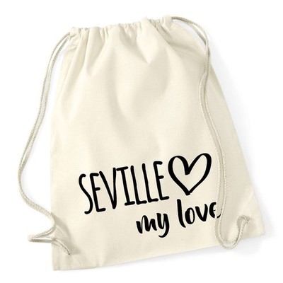 Turnbeutel Seville my love Geschenkidee Seville Geschenk Präsent Mitbringsel Sou