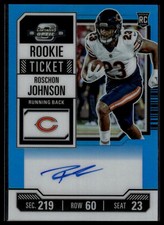 2023 Panini Contenders Optic #130 Roschon Johnson Teal #/99 Rookie Auto SN,RC,AU