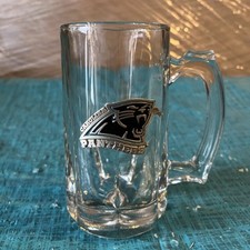 16 oz glass beer mug/ Carolina Panthers/nfl