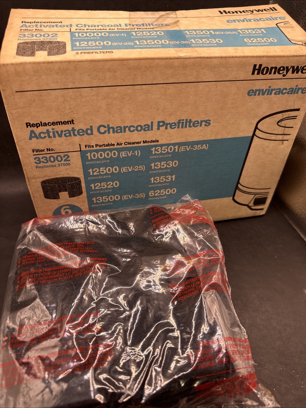 Honeywell Replacement Pre-Filter OEM 33002 for Enviracaire 62500 12520