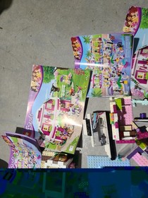 Huge LEGO Friends Bulk Lot Bricks Base Plates Instruction Mixed Parts