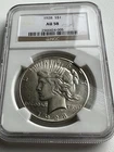 1928 Peace Dollar NGC Almost Uncirculated 58 Great Eye Appeal Original Surface