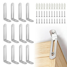 12 Pack Baby Proofing anti Tip Furniture Anchors Kit - Heavy Duty Steel Wall Anc