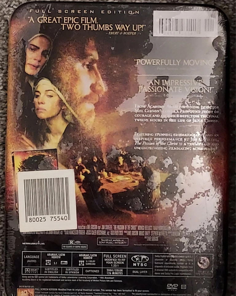 The Passion Of The Christ (DVD, 2004) Full Screen New Sealed Collector Edition - Image 3 of 4