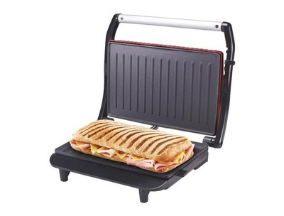 P101TOS002 Toaster Sandwichmaker, 850W, Antihaftplatte, Wärmeisolierender Gri...