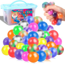 36 Pack Squishy Ball, Stress Balls Bulk for Adults, Anti-Anxiety and Fidget Ball