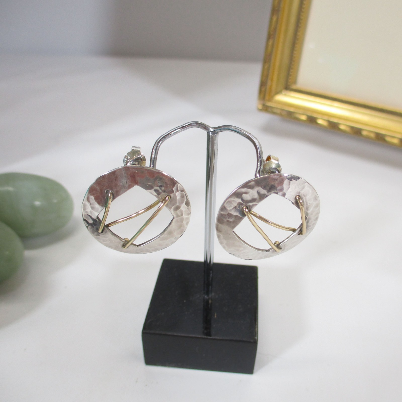 Solid 14K Gold Wire and Sterling Silver Mixed Met… - image 3