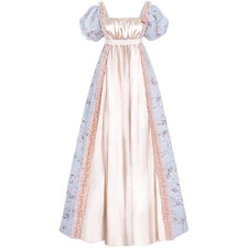 Women's Regency Dress Bridgerton Victorian Dress Costume Empire Waist. Sz Large