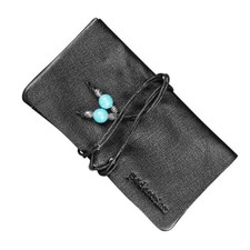 Genuine Leather Tobacco Pipe Bag Portable Smoking Pipe Holder Pouch Case 2 Pipes