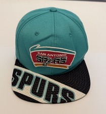San Antonio Spurs Hat Cap Mitchell Ness Flatbill 3D Logo NBA Teal NWOT