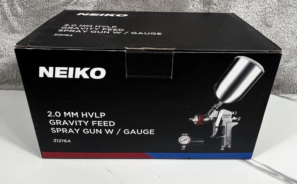 Pistola de pintura en aerosol de aire Neiko 31216A HVLP alimentación por gravedad boquilla de 2,0 mm tapa 600 CC NUEVA Foto 2 de 4
