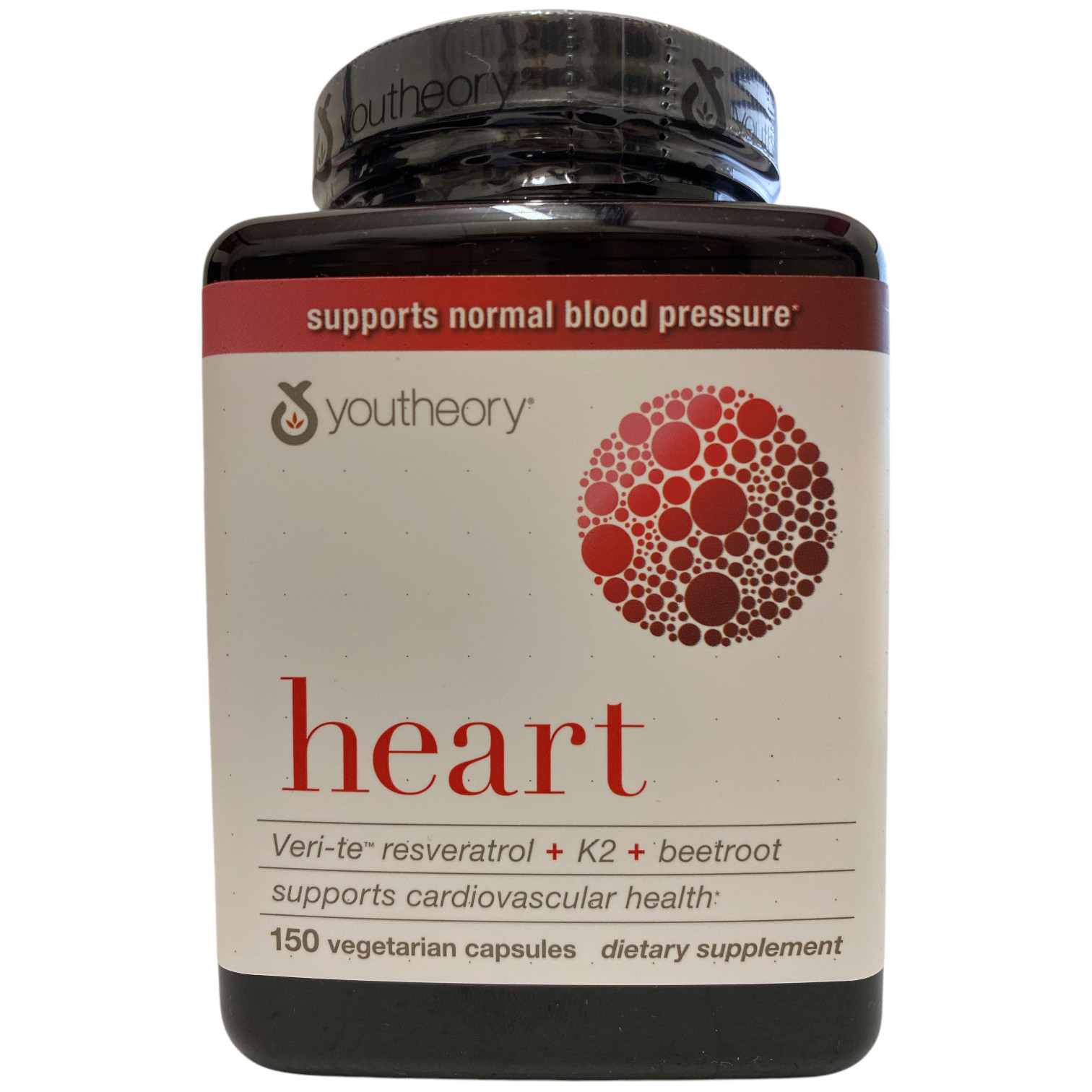 Капсулы Youtheory Heart с ресвератролом, витамином К и свеклой, 150 карат